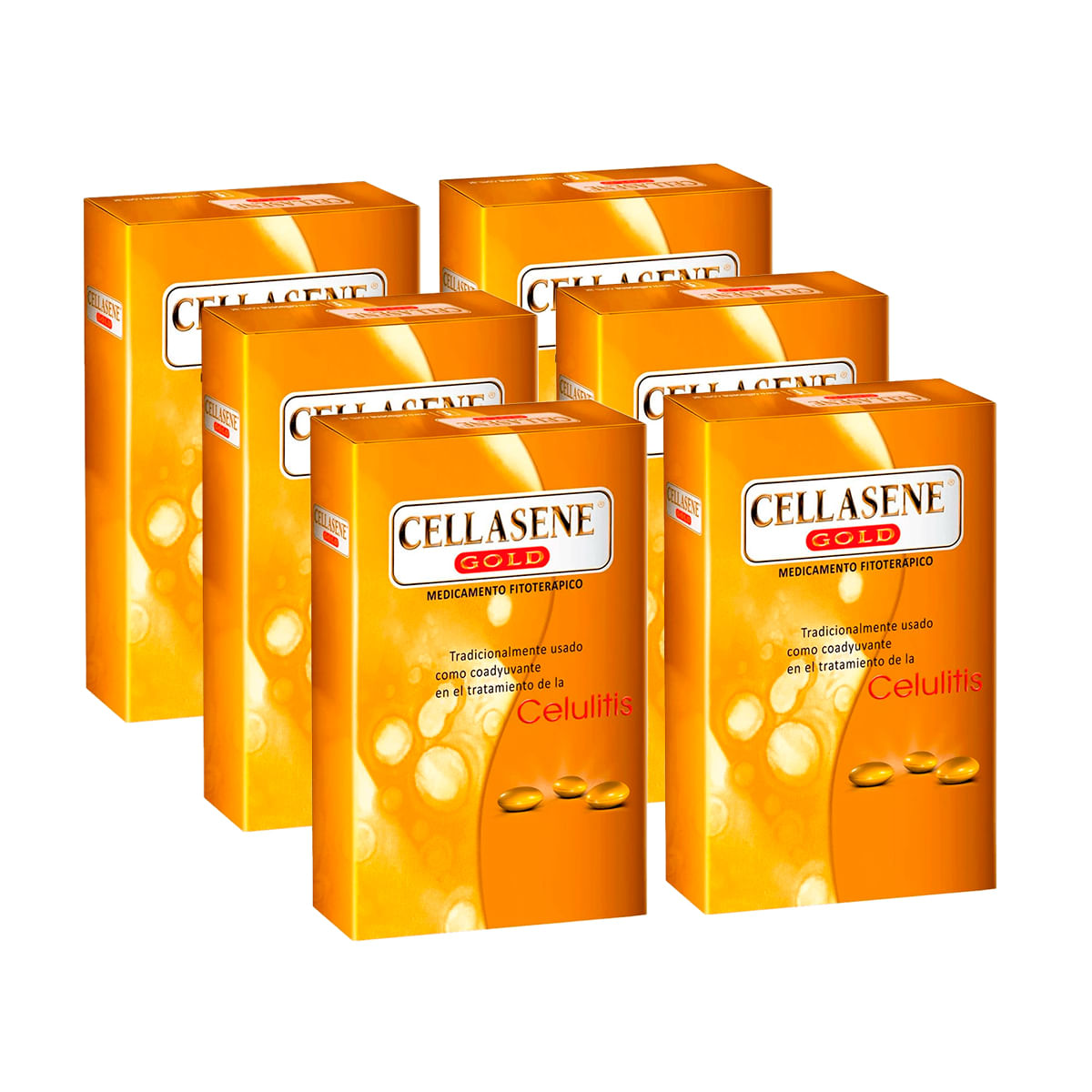 Tratamiento Anti Celulitis Cellasene Gold 180 Capsulas Cellasene Gold Set Caps x 180