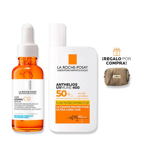 Combo La Roche Posay Serum Pure Vitamin C12 y Anthelios UV Mune 400