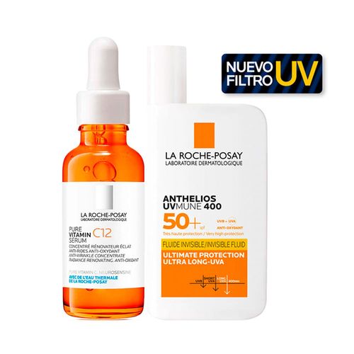 Combo La Roche Posay Serum Pure Vitamin C12 y Anthelios UV Mune 400