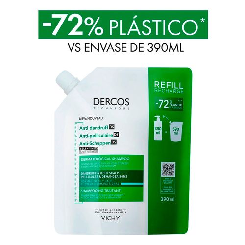 Refill Vichy Dercos Shampoo Caspa Grasa 400ml
