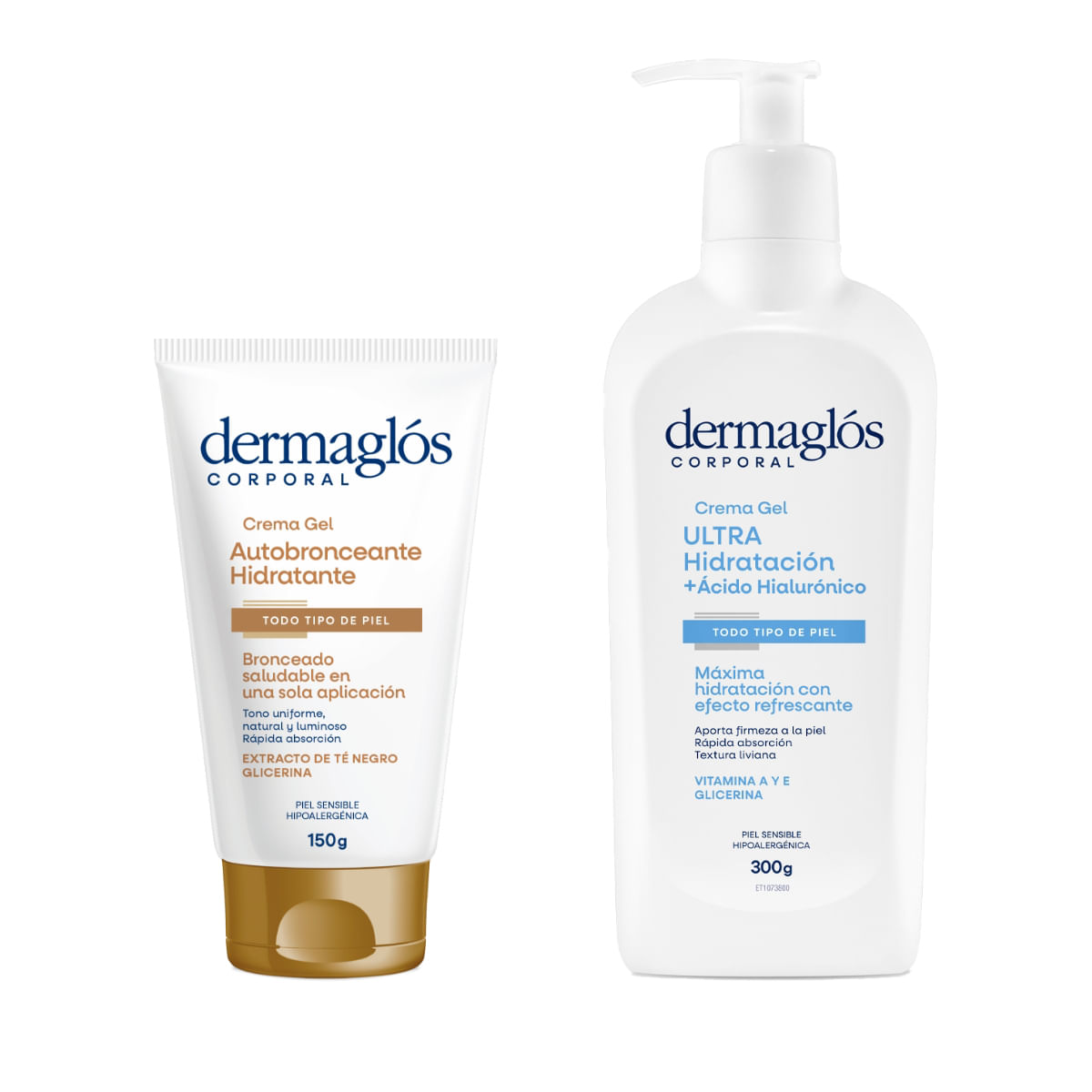 Combo Autobronceante Dermaglos y Ultra Hidratacion Dermaglos Set Autbro+G Ulth+Guan