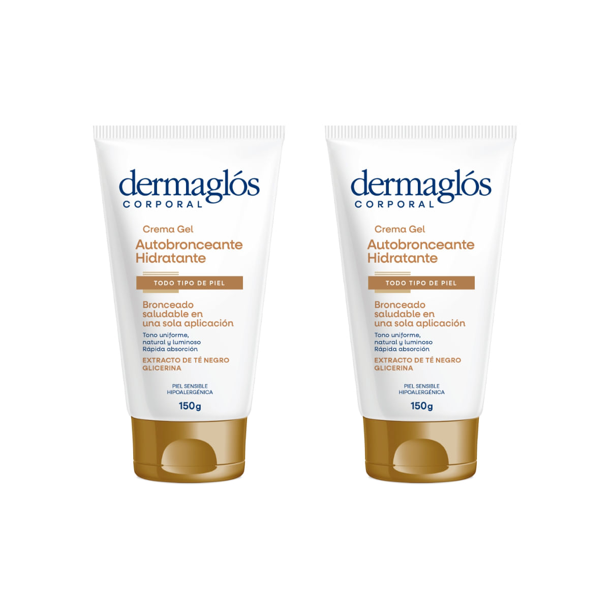 Combo Autobronceante Dermaglos Dermaglos Set Autobron 150X2+Gua