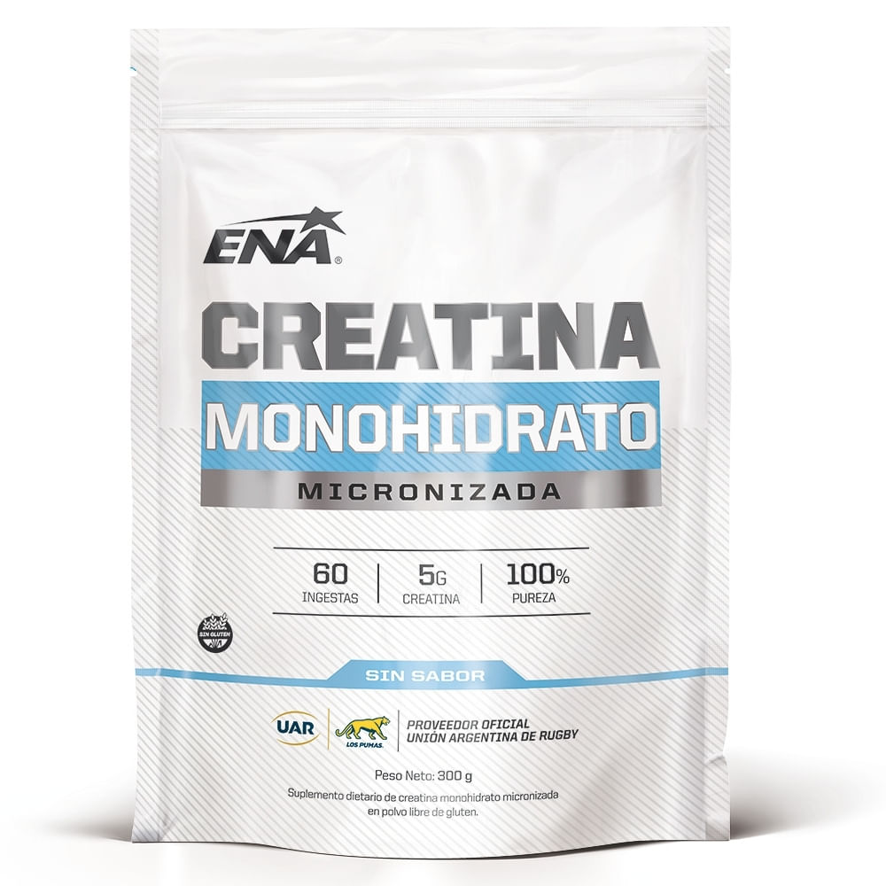 Suplemento Deportivo Ena Sports Creatina Doypack Sin Sabor 300gr Ena Creatina Mono Sin Sabor 300G
