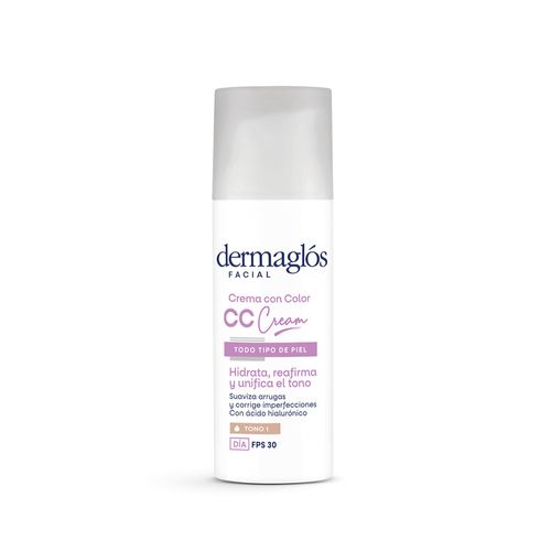 Crema Facial CC Cream Dermaglos FPS 30 Tono 1 50g